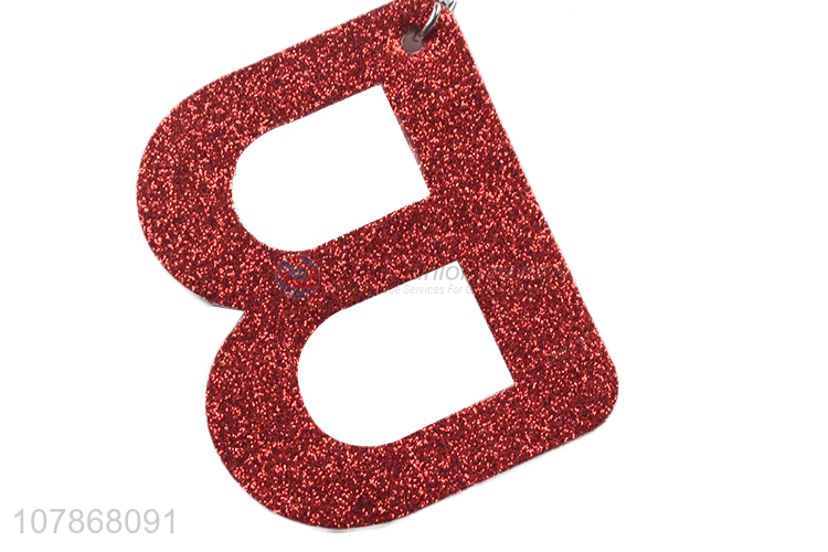 Good Quality Glitter Alphabet Key Chain Wholesale