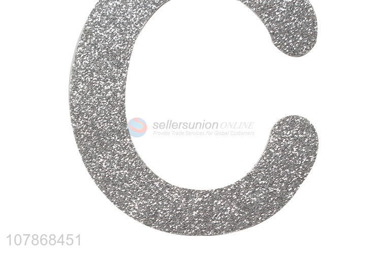 Wholesale Pu Glitter Letter Keychain Fashion Key Ring