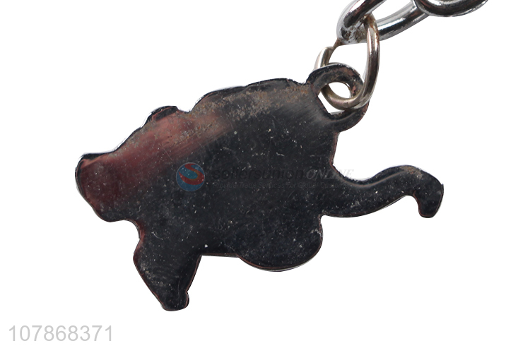 Good Sale Cartoon Elephant Pendant Keychain Metal Key Ring