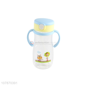 Latest arrival cartoon <em>baby</em> children water bottle with silicone straw