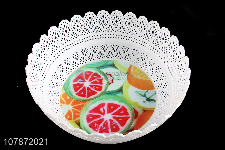 Hot selling multi-purpose hollowed fruit plate plastic snacks dish