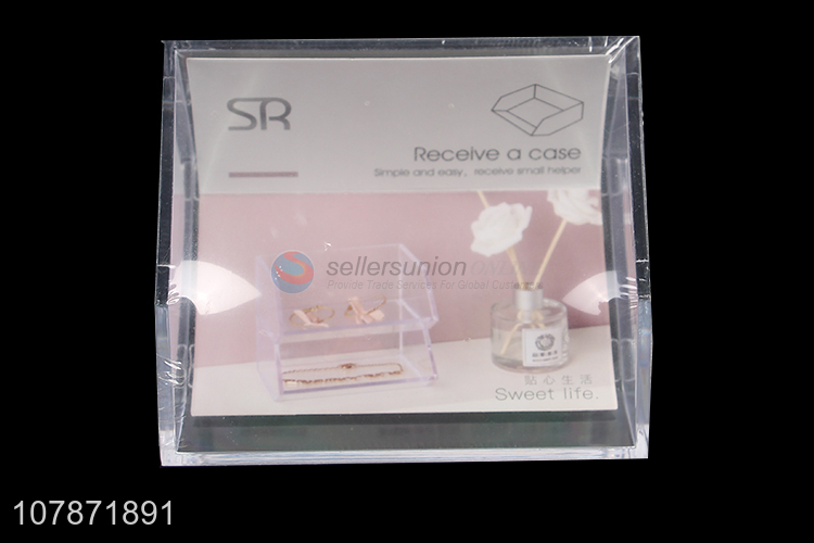 High quality clear plastic ID card holder name card box for office