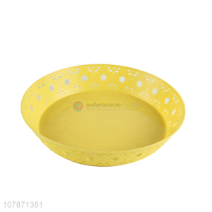 Latest arrival fashionable hollow plastic fruit plate multi-use basket