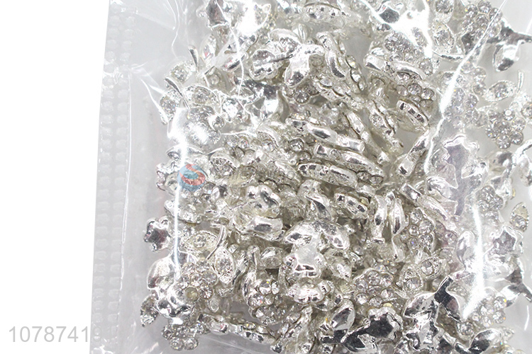 Factory direct sale silver metal nail art drill decoration accessories