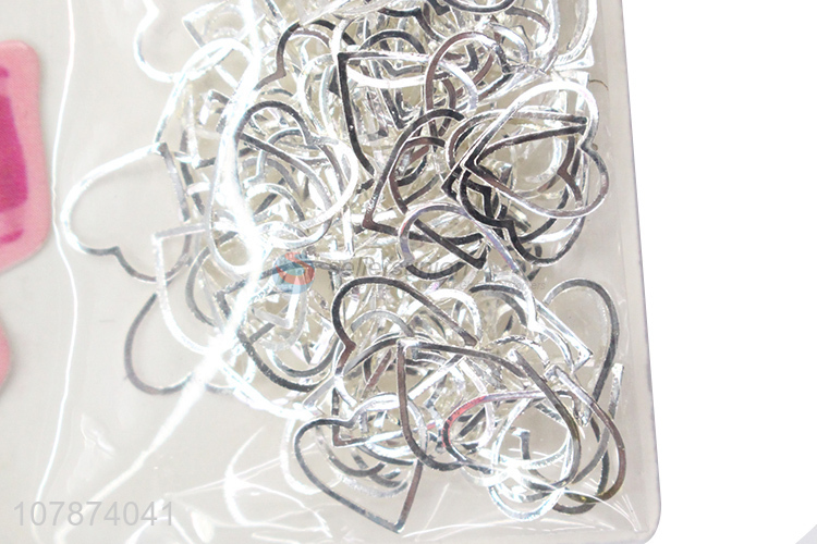 High quality silver hollow love for girls DIY nail art metal accessories