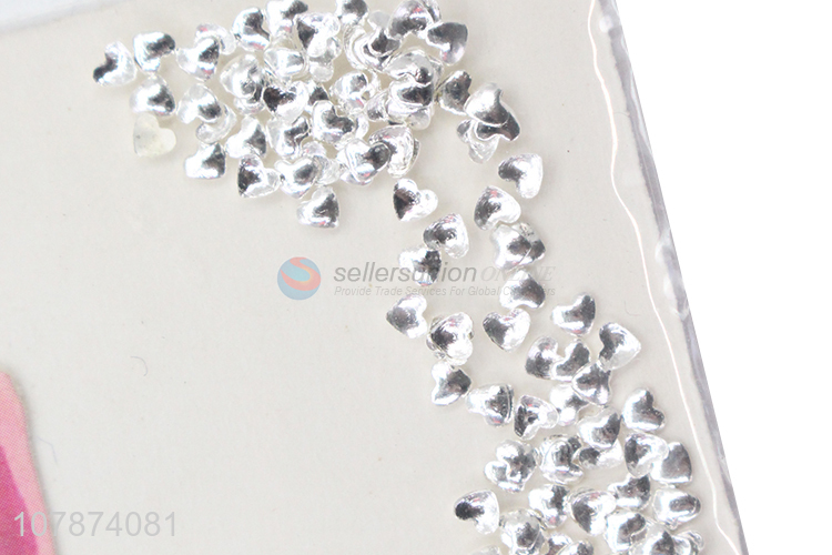 New arrival golden mini love nail art DIY metal nail art stickers