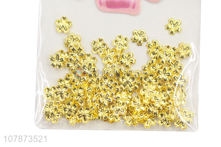 High quality golden cherry blossom decoration nail art metal decoration