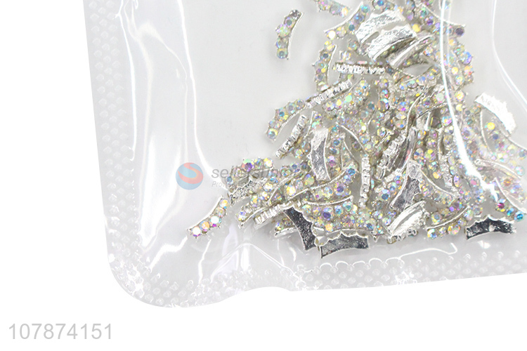 Good Quality Metal Nail Rhinestone Ladies Nail Art Decoration Accessories