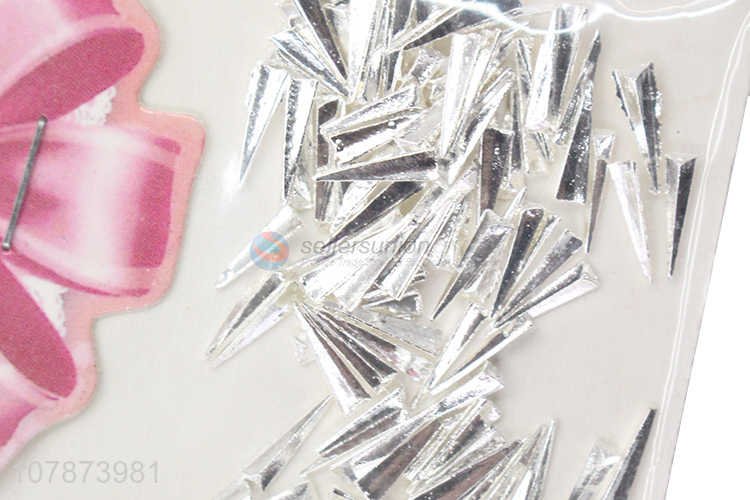Creative Design Silver Paper Airplane DIY Nail Art Accessories