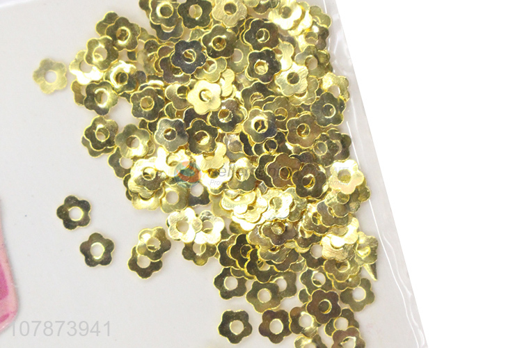 Factory wholesale golden small flower hollow nail accessories
