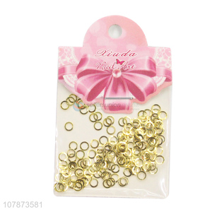 High quality golden ring nail metal decoration wholesale for girls