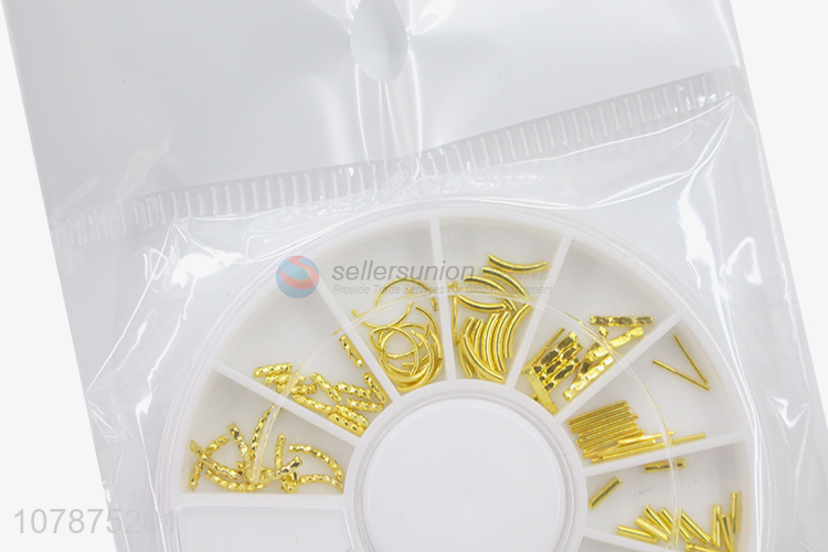 Hot Selling Golden Nail Decoration Accessories DIY Nail Art Sticker