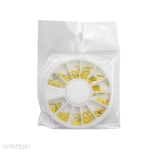 Hot Selling Golden Nail Decoration Accessories DIY Nail Art Sticker