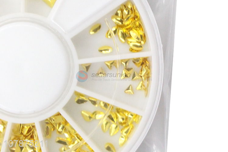 Wholesale golden mixed DIY nail art stickers creative nail accessories