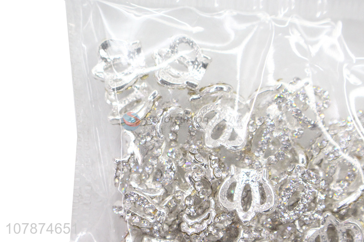 Low price silver Crown Nail Sticker Rhinestone Nail Art Jewelry
