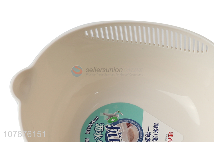 Online wholesale rice vegetable washing basket drain spoon with handle