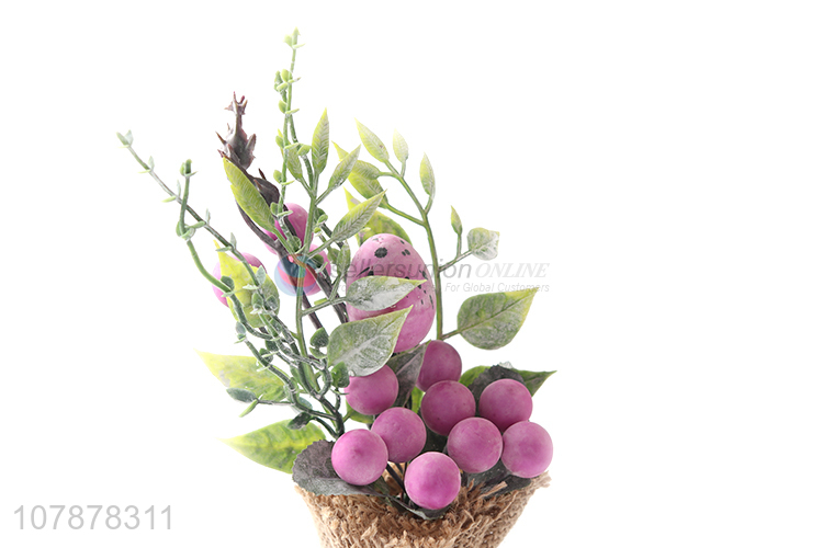 China manufacturer colorful foam egg Easter bonsai for decor