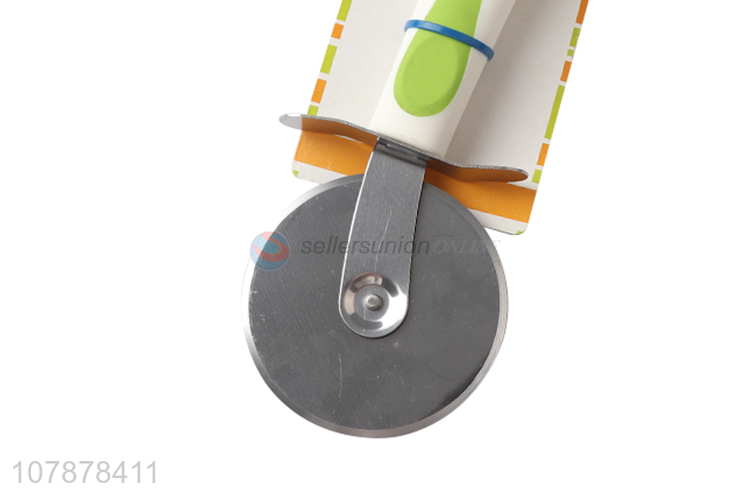 Low price stainless steel round head pizza cutter wholesale