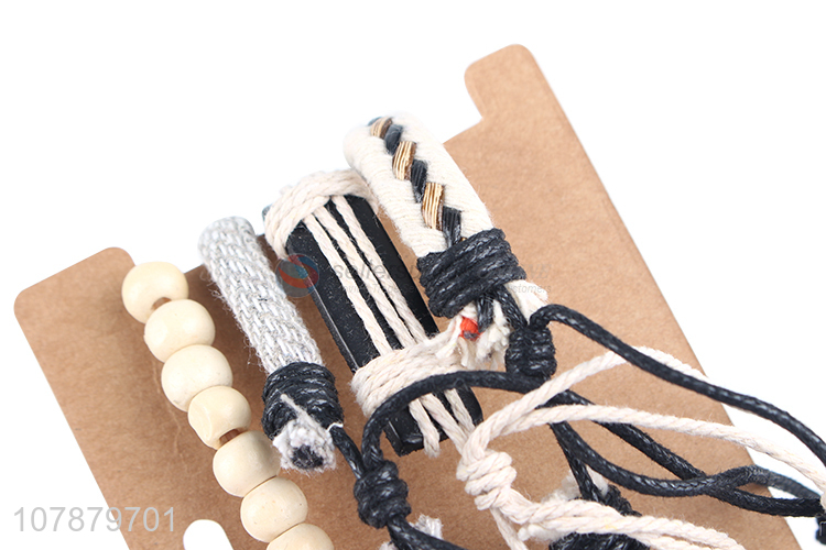 High quality waterproof cowhide braided bracelet for sale