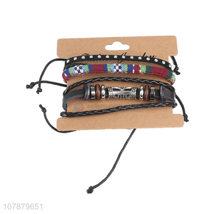 Hot sale fashion design handmade braided bracelet for jewelry