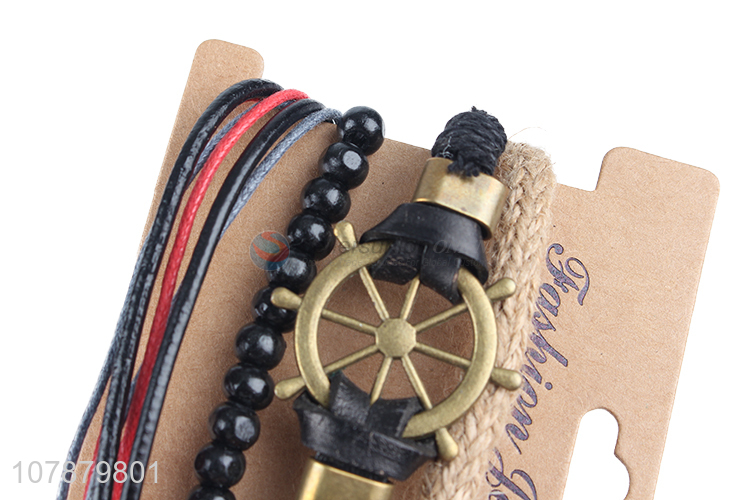 Good sale decorative fashion hand-woven braided bracelet