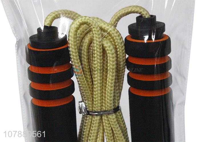 High quality adjustable cotton skipping rope jump rope for training