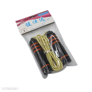 High quality adjustable cotton skipping rope jump rope for training