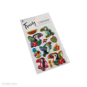 Factory direct sale multi-color creative cartoon parrot stickers