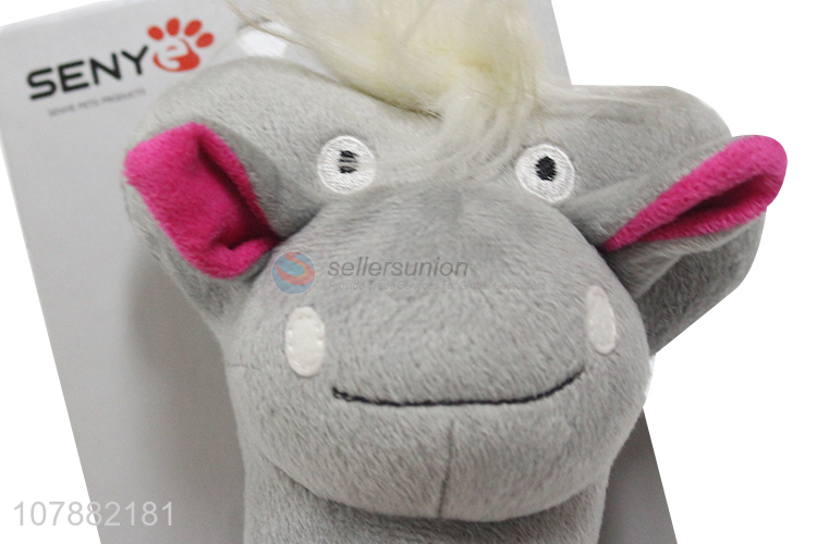Cartoon Animal Plush Toy With Cotton Rope For Dog Pet Toys