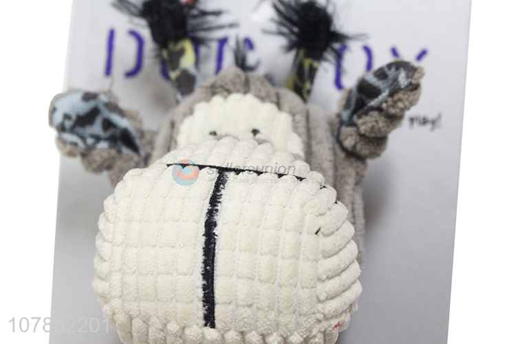 Custom Plush Cattle Pet Toy With Rope Pet Chew Toy