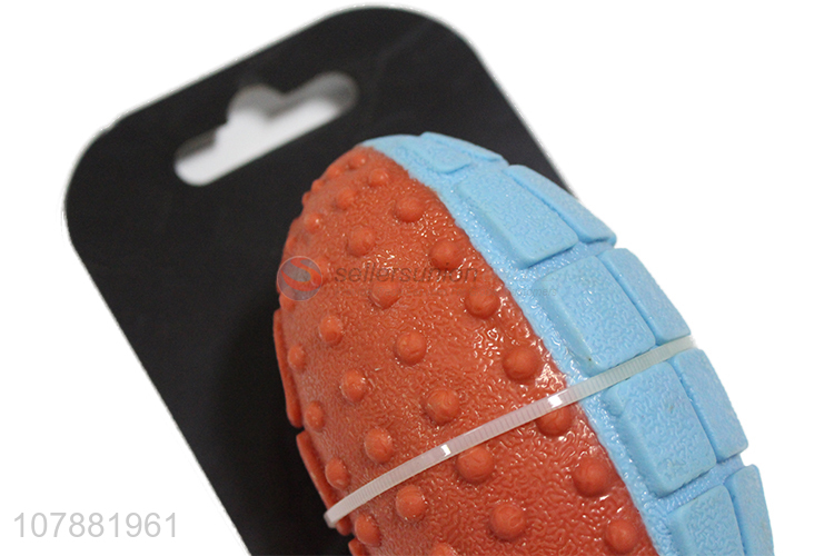 Cute Rugby Shape Serrated Pet Chew Toy Interactive Dog Toys