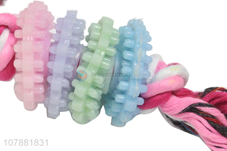 Unique Design Chain Swivels Knotted Rope Pet Toy