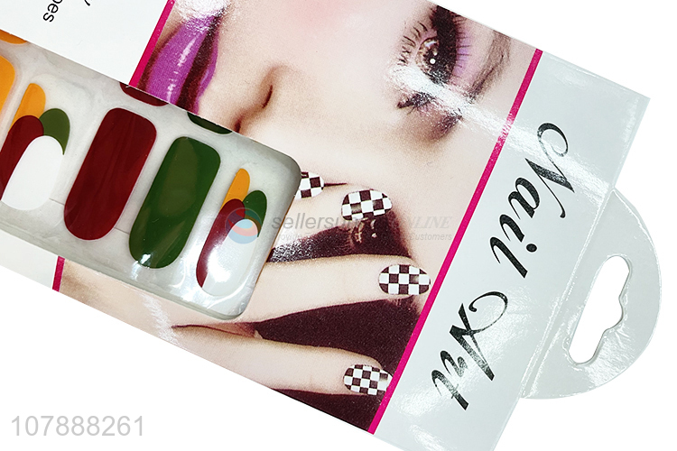 Latest arrival colorful nail polish strips custom nail decals