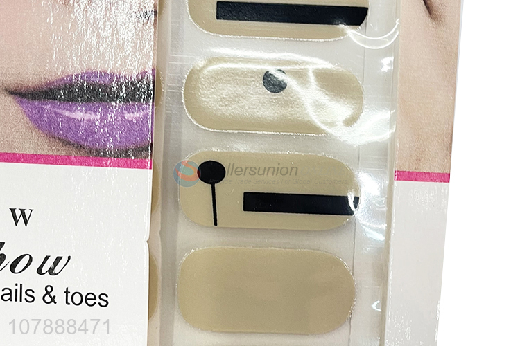 Hot sale geometric pattern nail polish strips gel nail stickers