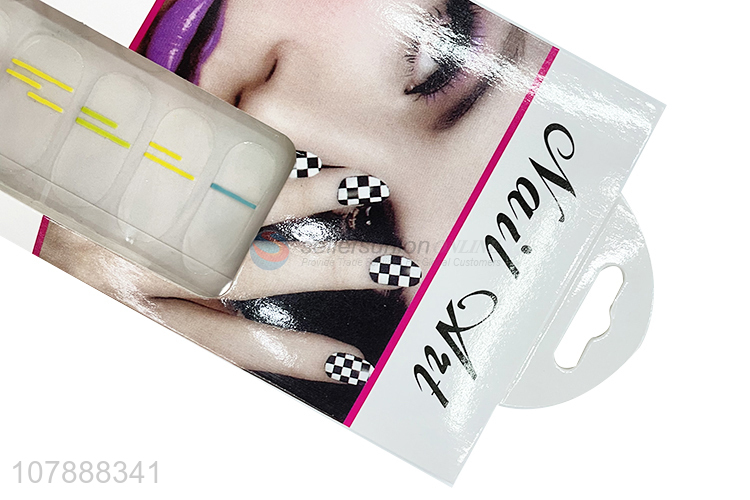 Wholesale colorful lined nail polish strips for fingernail & toenail