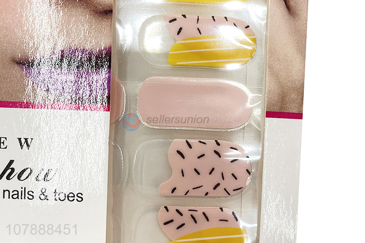 Latest arrival ice cream nail polish strips nail art wraps