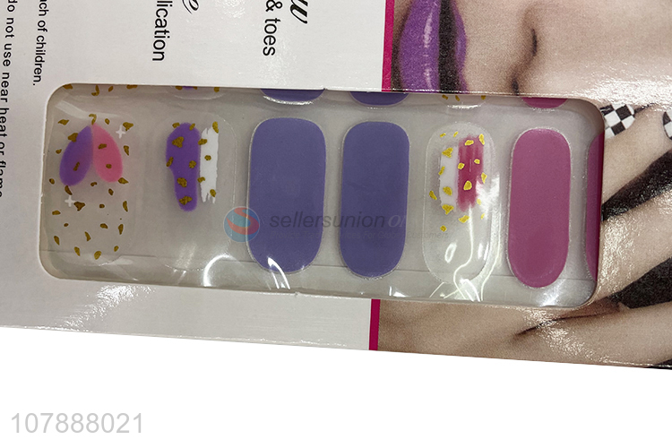Factory supply real nail polish strips metallic nail foil wraps