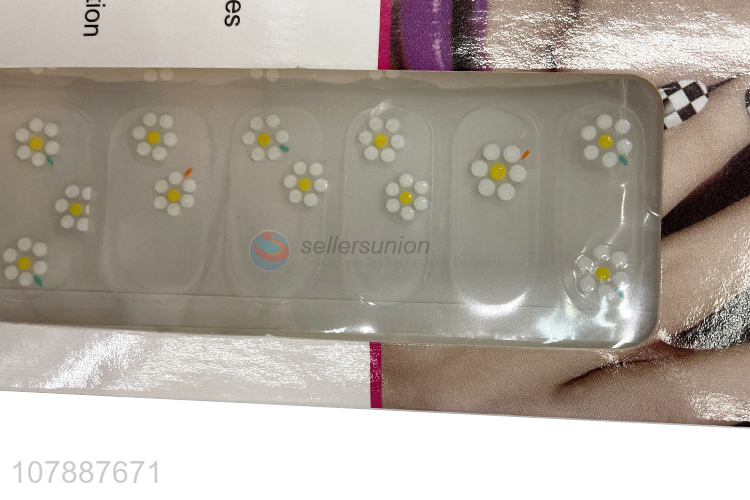 Hot selling flower pattern nail polish strips nail art supplies