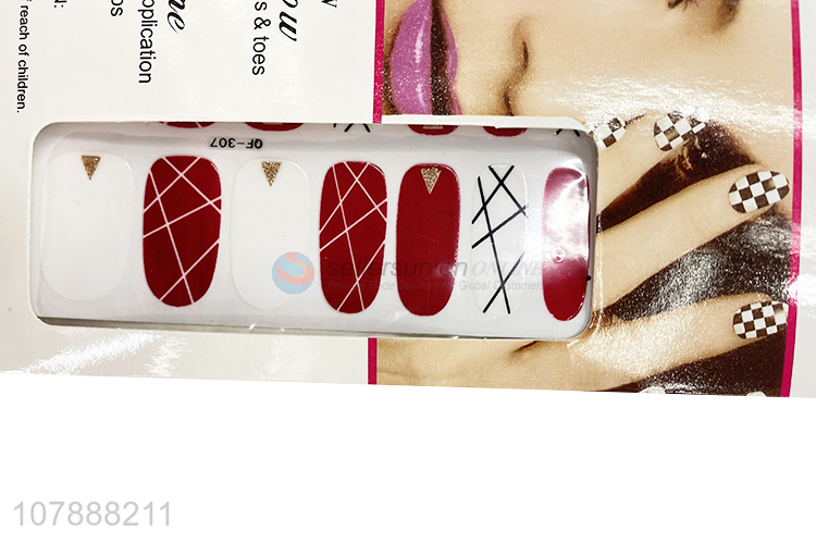 Factory supply fashionable lined nail polish strips wholesale