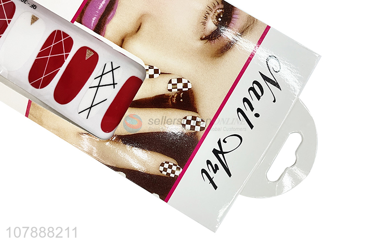 Factory supply fashionable lined nail polish strips wholesale