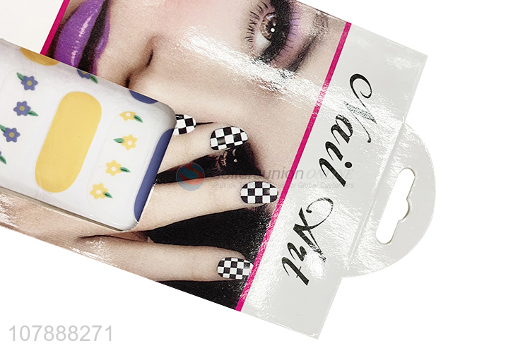 Wholesale popular flower patttern nail stickers artistic nail wraps