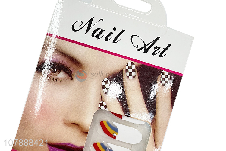 High quality summer rainbow nail stickers fashion nail art stickers