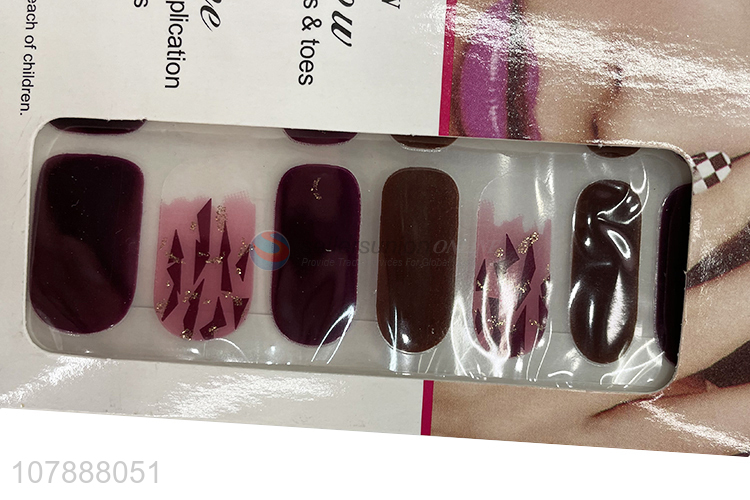 Hot selling ladies autumn winter temperament nail polish strips
