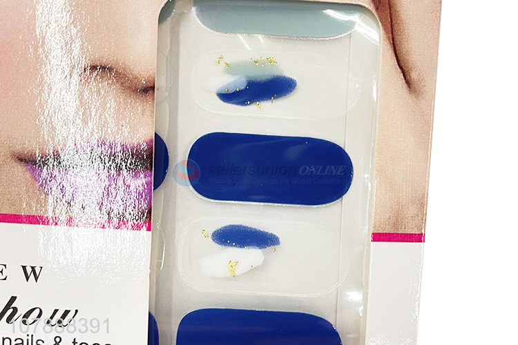 Good quality real gel nail polish strips gel nail stickers