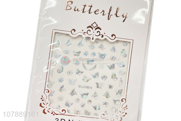 Wholesale Adhesive 3D Butterfly Nail Decal Fashion Nail Sticker