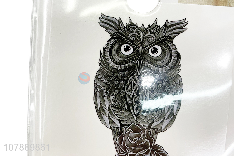 Hot Sale Owl Pattern Body Art Tattoo Sticker For Arm And Waist