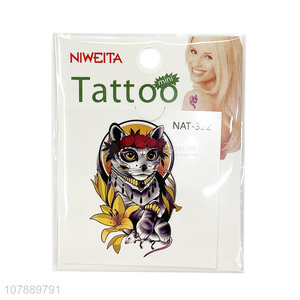 New Arrival Cat Pattern Removable Tattoos Sticker For Adult