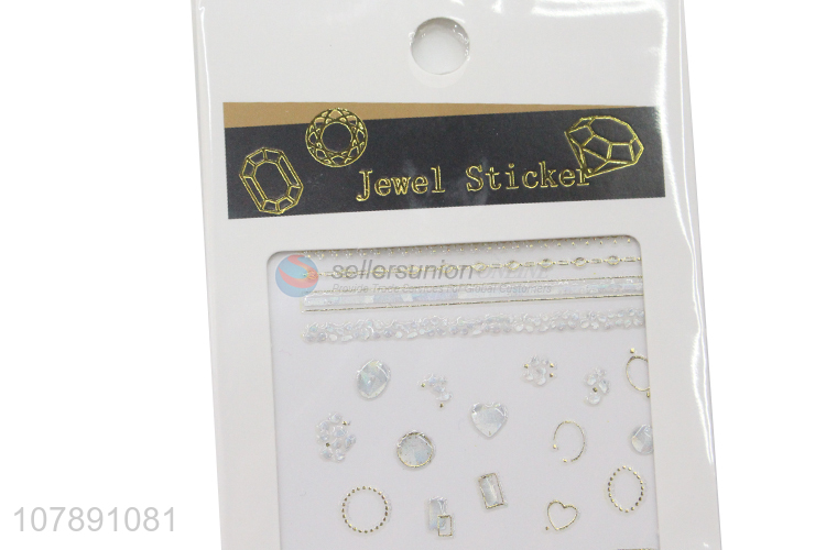 New arrival multicolor paper geometry nail stickers decoration