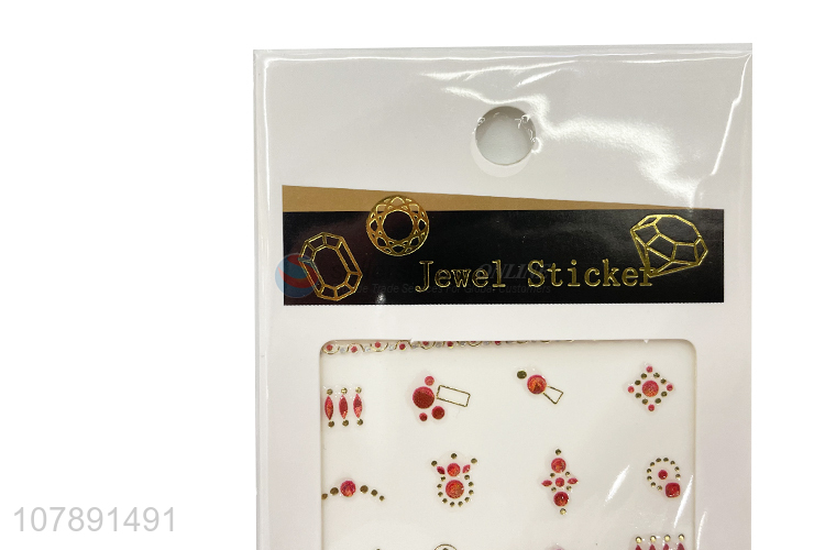 Wholesale red creative mini paper DIY nail art stickers for ladies