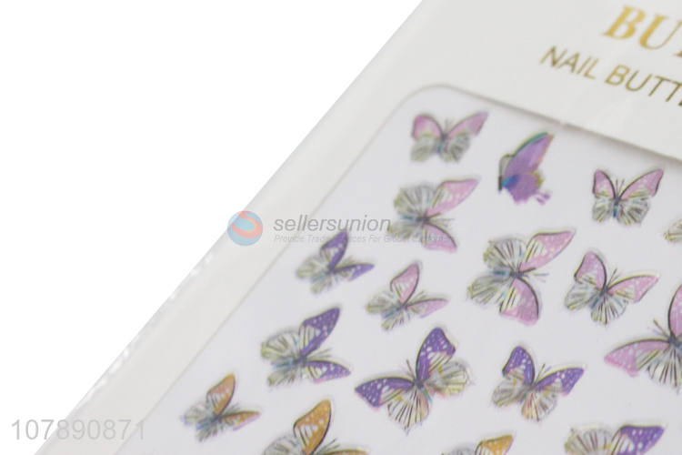 China factory wholesale multicolor butterfly stickers paper nail stickers